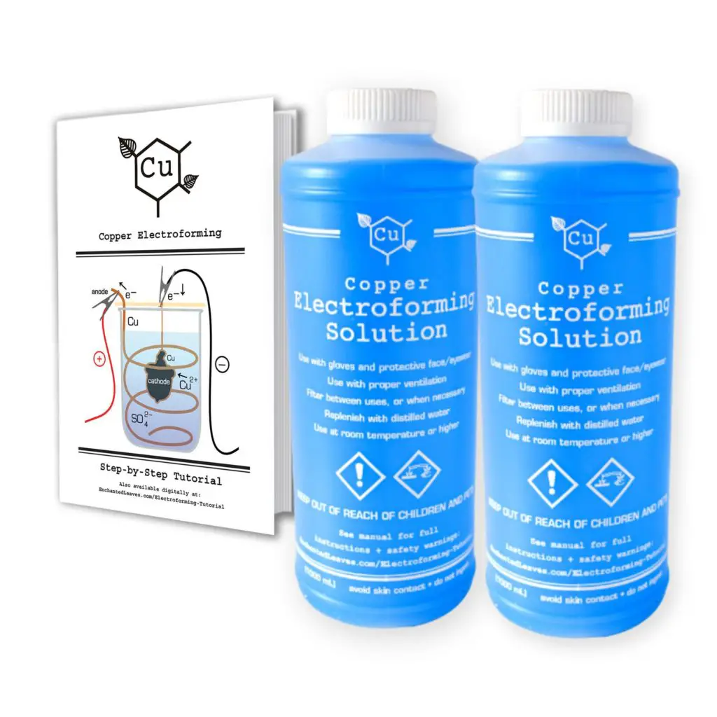 EnchantedLeaves | Copper Electroforming Solution | Set of TWO 1 Liter Bottles