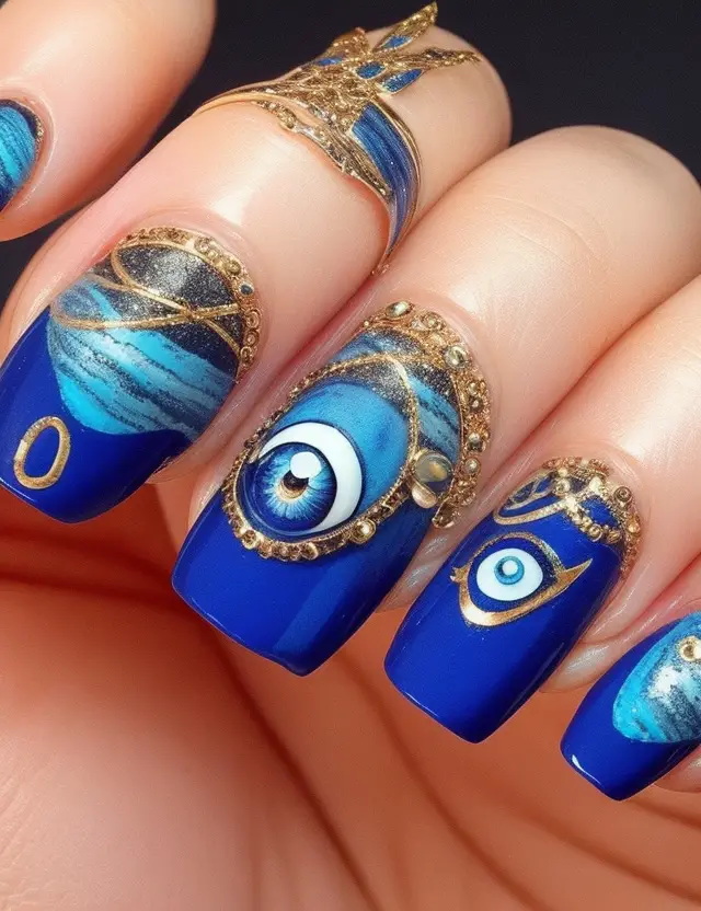 Evil Eye Nail Art